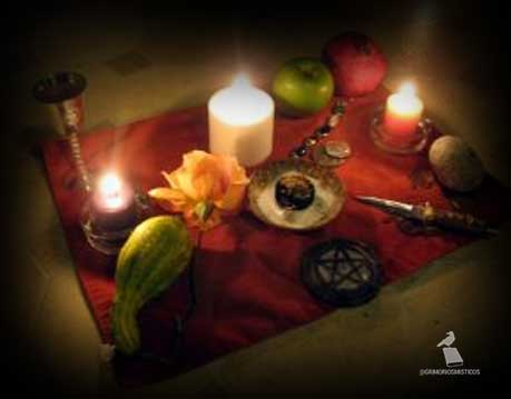 Altar simples para o ritual